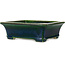 Maceta rectangular para bonsái verde de Terahata Satomi Mazan - 250 x 215 x 82 mm