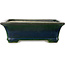 Rechthoekige groene bonsaipot van Terahata Satomi Mazan - 250 x 215 x 82 mm
