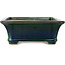 Maceta rectangular para bonsái verde de Terahata Satomi Mazan - 250 x 215 x 82 mm