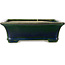 Maceta rectangular para bonsái verde de Terahata Satomi Mazan - 250 x 215 x 82 mm