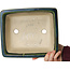 Pot à bonsaï rectangulaire vert par Terahata Satomi Mazan - 250 x 215 x 82 mm