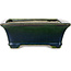 Maceta rectangular para bonsái verde de Terahata Satomi Mazan - 250 x 215 x 82 mm