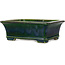 Rechthoekige groene bonsaipot van Terahata Satomi Mazan - 235 x 187 x 83 mm