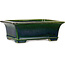 Vaso bonsai rettangolare verde di Terahata Satomi Mazan - 235 x 187 x 83 mm