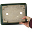 Pot à bonsaï rectangulaire vert par Terahata Satomi Mazan - 235 x 187 x 83 mm