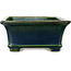 Maceta rectangular para bonsái verde de Terahata Satomi Mazan - 235 x 187 x 83 mm