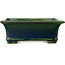 Maceta rectangular para bonsái verde de Terahata Satomi Mazan - 235 x 187 x 83 mm