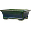 Vaso bonsai rettangolare verde di Terahata Satomi Mazan - 235 x 187 x 83 mm