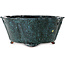 Lotus teal bonsai pot by Shuhou - 410 x 410 x 175 mm