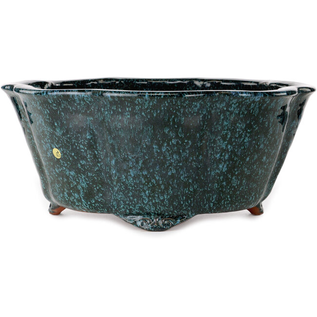 Pot à bonsaï Lotus sarcelle de Shuhou - 410 x 410 x 175 mm