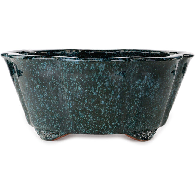 Vaso per bonsai Lotus teal di Shuhou - 410 x 410 x 175 mm