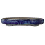Ovaler, weiß-blauer Bonsai-Topf von Shuhou – 423 x 328 x 65 mm
