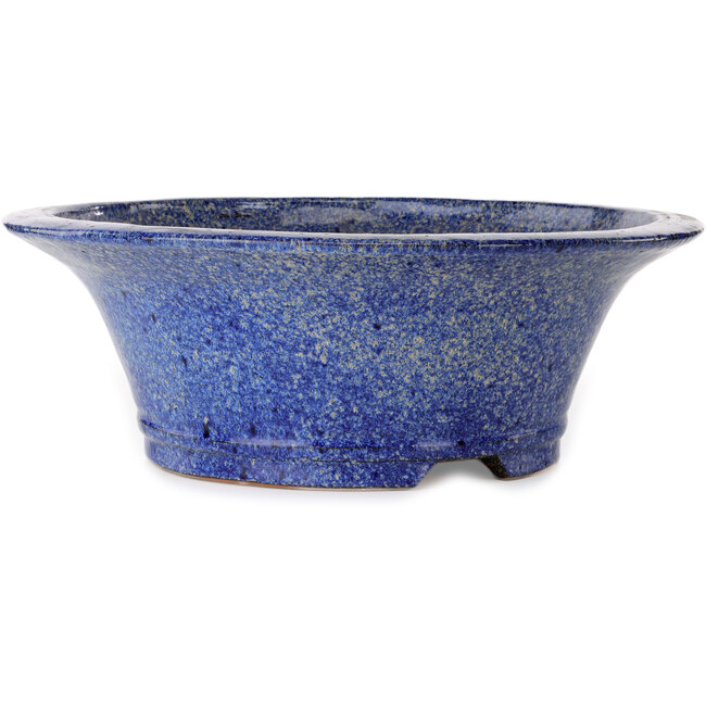 Ronde blauwe bonsaipot van Shuhou - 447 x 447 x 160 mm