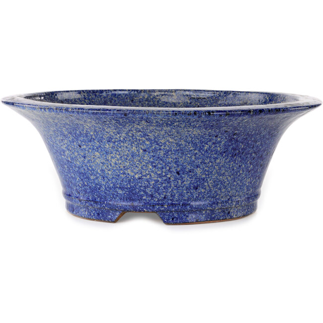 Vaso bonsai rotondo blu di Shuhou - 447 x 447 x 160 mm