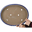Pot à bonsaï ovale blanc et bleu de Shuhou - 423 x 328 x 65 mm