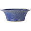 Round blue bonsai pot by Shuhou - 447 x 447 x 160 mm