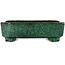 Pot à bonsaï rectangulaire vert de Shuhou - 282 x 215 x 83 mm
