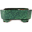 Rectangular green bonsai pot by Shuhou - 282 x 215 x 83 mm