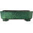 Rectangular green bonsai pot by Shuhou - 282 x 215 x 83 mm