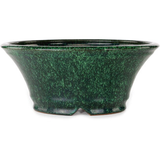  Shuuhou (Hidemi Kataoka) Ronde groene bonsaipot van 300 mm van Shuhou, Tokoname, Japan