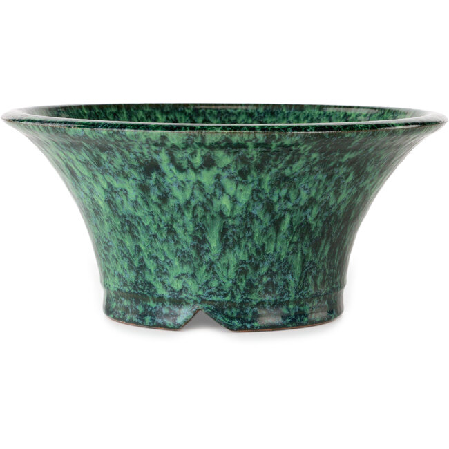 Ronde groene bonsaipot van Shuhou - 272 x 272 x 122 mm