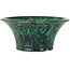 Round green bonsai pot by Shuhou - 272 x 272 x 122 mm