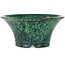 Round green bonsai pot by Shuhou - 272 x 272 x 122 mm