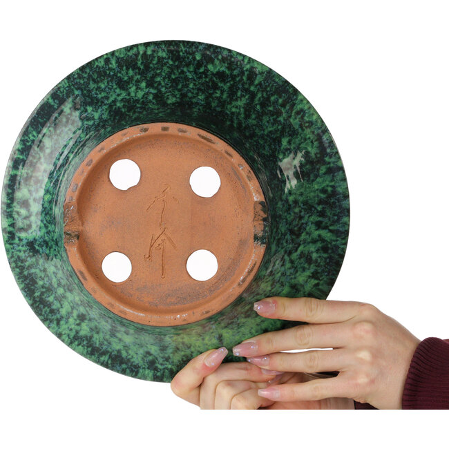 Pot rond vert pour bonsaï de Shuhou - 272 x 272 x 122 mm