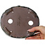 Pot à bonsaï ovale multicolore brun et vert de Shuhou - 183 x 154 x 55 mm