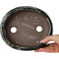 Pot à bonsaï ovale multicolore brun et vert de Shuhou - 183 x 154 x 55 mm