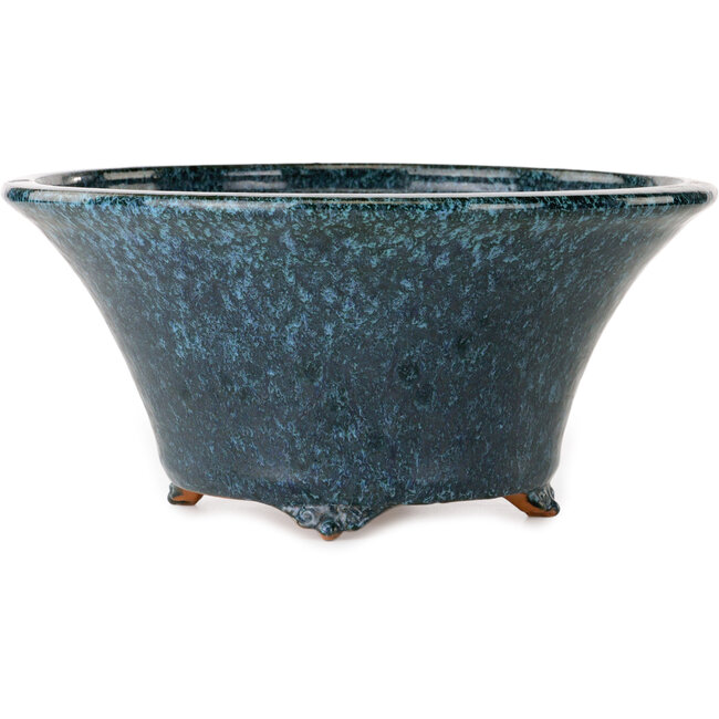 Vaso bonsai rotondo blu di Shuhou - 305 x 305 x 145 mm