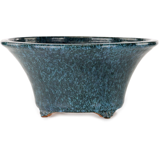 Pot à bonsaï rond bleu de Shuhou - 305 x 305 x 145 mm