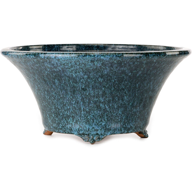 Vaso bonsai rotondo blu di Shuhou - 305 x 305 x 145 mm