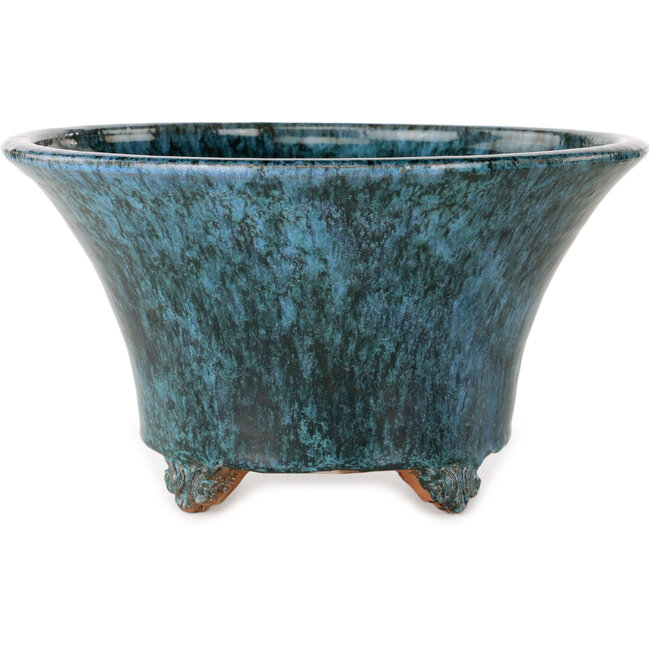 Runder blauer Bonsai-Topf von Shuhou – 245 x 245 x 136 mm