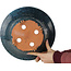 Ronde blauwe bonsaipot van Shuhou - 305 x 305 x 145 mm