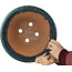 Pot à bonsaï rond bleu de Shuhou - 305 x 305 x 145 mm