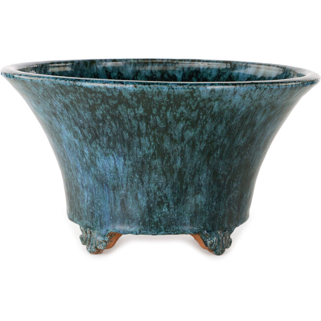 Runder blauer Bonsai-Topf von Shuhou – 245 x 245 x 136 mm