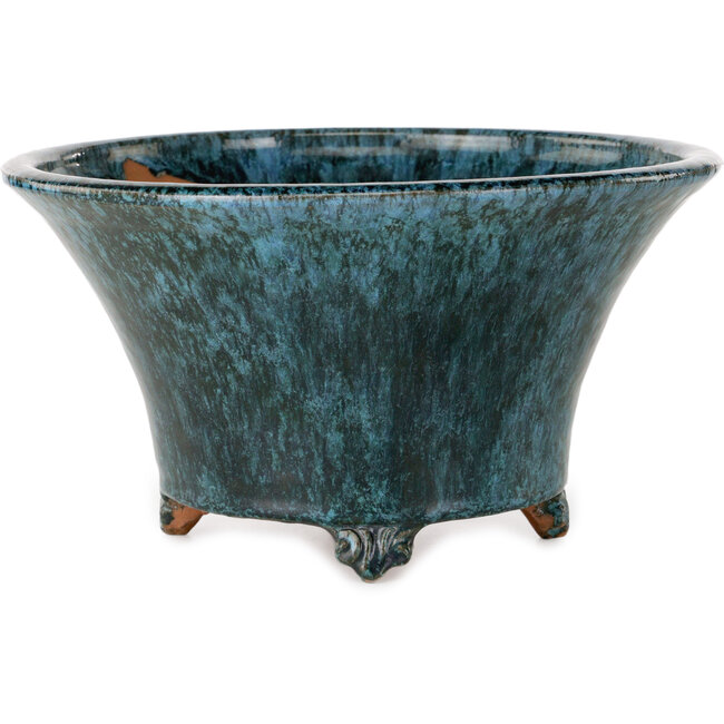 Runder blauer Bonsai-Topf von Shuhou – 245 x 245 x 136 mm