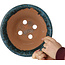 Pot à bonsaï rond bleu de Shuhou - 245 x 245 x 136 mm