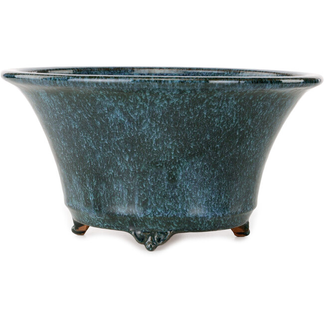 Pot à bonsaï rond bleu de Shuhou - 245 x 245 x 125 mm