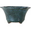 Pot à bonsaï rond bleu de Shuhou - 245 x 245 x 125 mm
