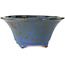 Maceta redonda para bonsái azul y marrón de Shuhou - 305 x 305 x 135 mm