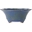 Vaso bonsai rotondo blu e marrone di Shuhou - 285 x 285 x 118 mm