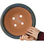 Maceta redonda para bonsái azul y marrón de Shuhou - 305 x 305 x 135 mm