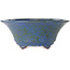 Ronde blauw-bruine bonsaipot van Shuhou - 285 x 285 x 118 mm