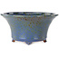 Vaso bonsai rotondo blu e marrone di Shuhou - 244 x 244 x 120 mm