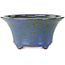 Vaso bonsai rotondo blu e marrone di Shuhou - 244 x 244 x 120 mm