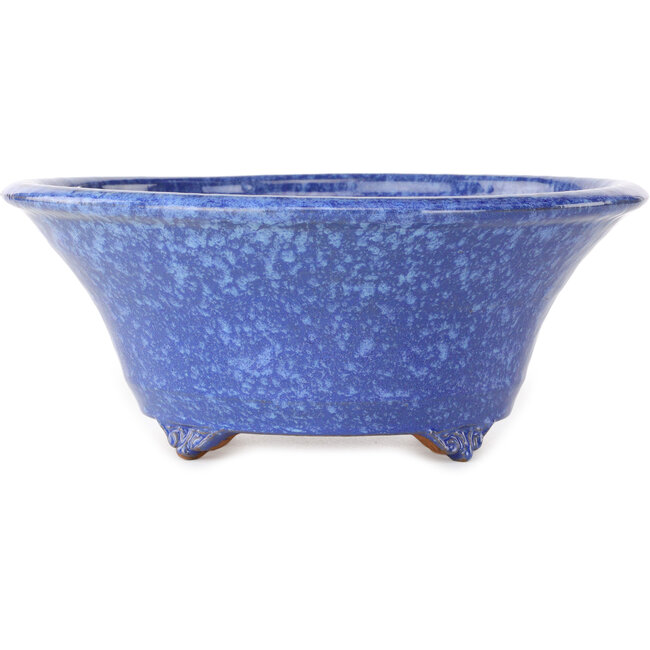 Pot à bonsaï rond bleu-violet de Shuhou - 282 x 282 x 113 mm