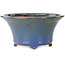 Maceta redonda para bonsái azul y marrón de Shuhou - 244 x 244 x 120 mm
