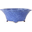 Vaso bonsai rotondo blu-viola di Shuhou - 282 x 282 x 113 mm